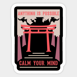 anything is possible calm your mind recolor 05 Sticker